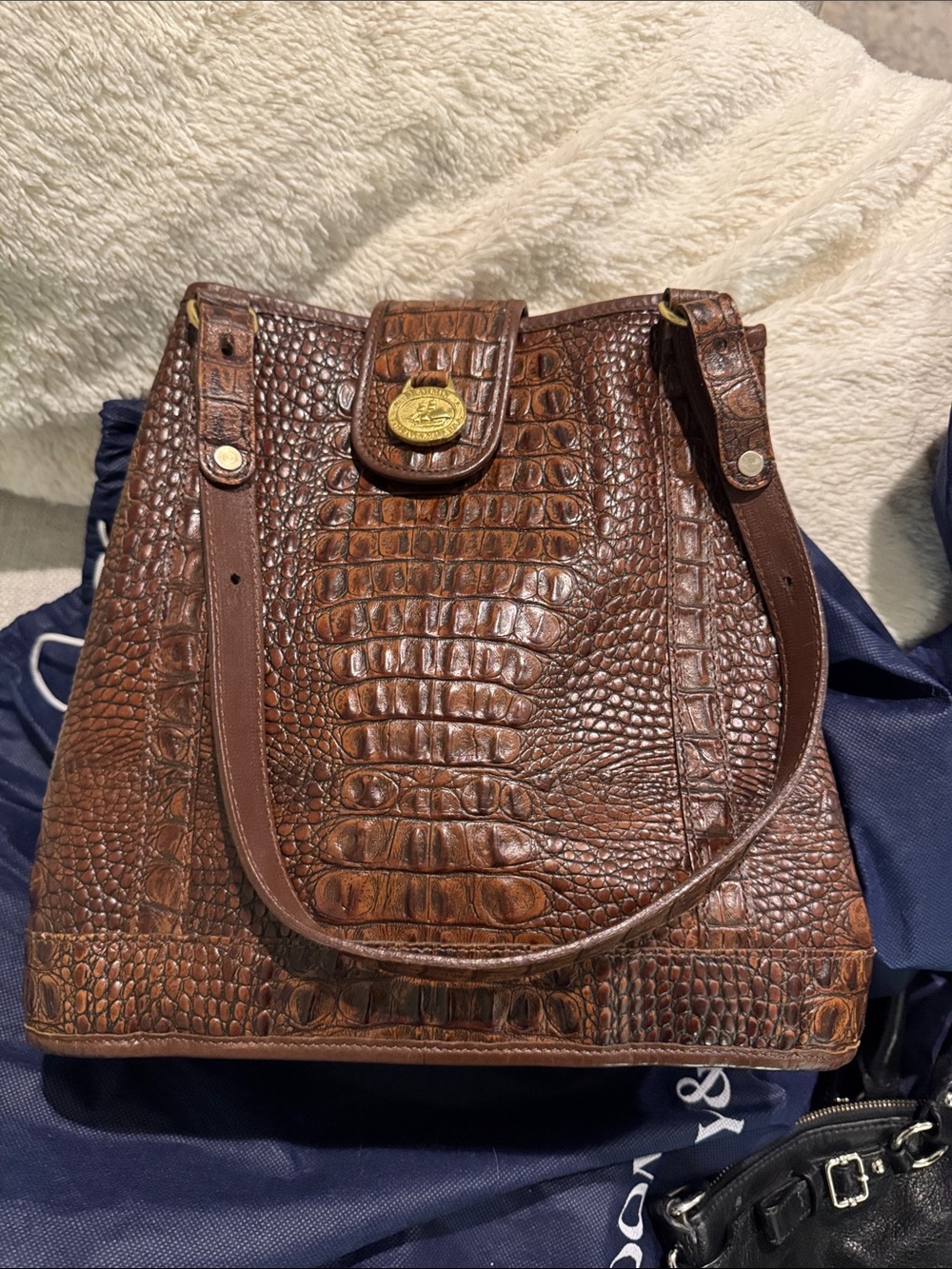 Leather handbag lot: Dooney and Bourke, Coach, Brahmin. - Picture 6 of 13